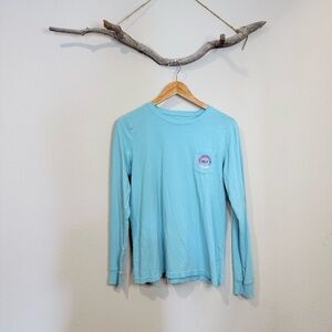 Vineyard Vines Gradient Whale Dot Pocket Long Sleeve Tee